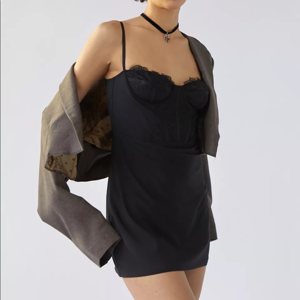 Urban Outfitters black corset dress